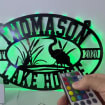 Hunting Metal Sign With LED Light Fishing Metal Wall Art Deer Head Signs Hunter Gift Deer Hunting Sign Duck Hunting Sign Bass Fishing
