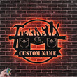 Custom Carpenter Metal Wall Art Personalized Builder Sign With Led Lights Workshop Metal Sign For Man Cave