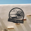 Personalized Swamp Boat Monogram Metal Sign Art Custom Swamp Boat Metal Wall Art Swamp Boat Antler Decor Housewarming Outdoor Metal