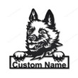 Personalized Schipperke Dog Metal Sign With LED Lights Custom Schipperke Dog Sign Birthday Gift Schipperke Sign