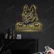 Personalized Schipperke Dog Metal Sign With LED Lights Custom Schipperke Dog Sign Birthday Gift Schipperke Sign