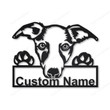 Personalized Whippet Dog Metal Sign Art Custom Whippet Dog Metal Sign Father's Day Gift Pets Gift Birthday Gift
