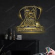 Personalized Belgian Brakk Dog Metal Sign With LED Lights Custom Belgian Brakk Sign Belgian Brakk Dog Sign Dog Lover Decor