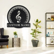 Personalized Piano Note Monogram Metal Sign Art Custom Piano Monogram Metal Sign Piano Gifts for Men Piano Gift Musical Instrument
