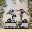 Personalized Greyhound Dog Metal Sign Art Custom Greyhound Metal Sign Greyhound Dog Gifts Pets Gift Animal Gift Funny