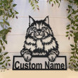 Personalized Siberian Cat Metal Sign With LED Lights Custom Siberian Cat Metal Sign Birthday Gift Cat Sign