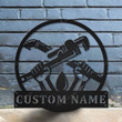 Personalized Plumbing Monogram Metal Sign With LED Lights Custom Plumbing Metal Sign Hobbie Gifts Birthday Gift Job Gift
