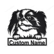 Personalized Japanese Chin Dog Metal Sign Art Custom Japanese Chin Metal Sign Japanese Chin Gifts Funny Dog Gift Animal Custom