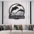 Personalized Three Dolphin Metal Sign Art Custom Dolphin Metal Sign Beach Funny Gift Decor Decoration Birthday Gift