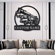 Personalized Crane Truck Monogram Metal Sign Art Custom Crane Truck Metal Wall Art Housewarming Outdoor Metal Sign