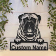 Personalized Bullmastiff Dog Metal Sign Art Custom Bullmastiff Dog Metal Sign Bullmastiff Dog Gifts Funny Dog Gift Animal Custom