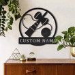 Personalized Kendama Monogram Metal Sign Art , Custom Kendama Metal Sign, Kendama Lover Sign Decoration For Living Room