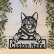 Personalized Bengal Cat Metal Sign Art Custom Bengal Cat Metal Sign Father's Day Gift Pets Gift Birthday Gift