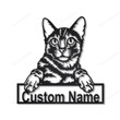 Personalized Bengal Cat Metal Sign Art Custom Bengal Cat Metal Sign Father's Day Gift Pets Gift Birthday Gift