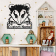 Personalized Opossum Monogram Metal Sign Art Custom Opossum Metal Sign Animal Funny Father's Day Gift Pets Gift Birthday Gift