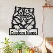 Personalized Persian Cat Metal Sign With LED Lights v2 Custom Persian Cat Metal Sign Birthday Gift Cat Sign