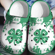 St Patricks Day 4H Shamrock Leaf Irish Crocband Crocs Shoes