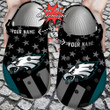 Football Crocs Personalized PEagles Star Flag Clog Shoes