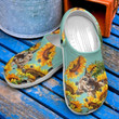 Farmer Cow Sunflower Crocs Classic Clogs Shoes