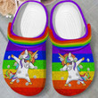 Unicorn In Colorful World Shoes Crocs Clogs Gifts For Young Men Women