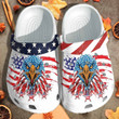 American Eagle Skin Custom Crocs Shoes Clogs - Usa Flag 4Th July Outdoor Crocs Shoes Clogs Gift