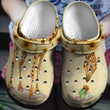 Giraffe And The Little Girl Shoes - Lovely Garden Crocs Clogs Gift For Birthday