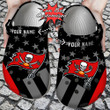 Football Crocs Personalized TB Buccaneers Star Flag Clog Shoes