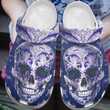 Boho Skull Crocs Clog Shoesshoes Purple Skull Shoes Crocbland Clog Gifts For Men Women