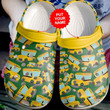 School Crocs - Bus Driver Yellow Pattern Clog Shoes For Men And Women