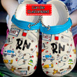 Nurse Crocs - Nurse Rn Pattern Crocs Clog Shoes For Men And Women