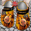 Personalized Fire Volleyball Crack Ball Overlays Crocs Clog Shoes Sport Crocs