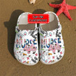 Nurse Crocs - Nurse Love Life White Crocs Clog Shoes For Men And Women