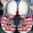Malibu American Flag Rubber Crocs Clog Shoes Comfy Footwear