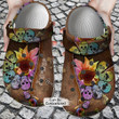 Skull Crocs - Skull Personalized Sunflower Clog Shoes For Men And Women