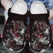 Burning Skull Rose Flower Tattoo Crocs Shoes Clog Gifts For Young Women