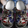 Father Hunting Deer American Flag Gift Rubber Crocs Clog Shoes Comfy Footwear