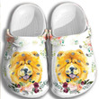 Yellow Dog Croc Shoes For Men Women - Flower Animal Shoes Crocbland Clog Gifts For Son Daughter