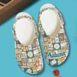 Teaching School Map Personalized Gift For Lover Rubber Crocs Clog Shoes Comfy Footwear