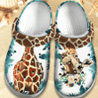 Cute Giraffe Tropical Gift For Lover Rubber Crocs Clog Shoes Comfy Footwear