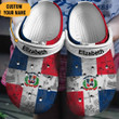 Dominican Flag Gift For Fan Classic Water Rubber Crocs Clog Shoes Comfy Footwear