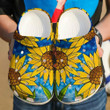 Hippie Love Sunflowers 102 Gift For Lover Rubber Crocs Clog Shoes Comfy Footwear