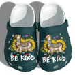 Llama Sunflower Be Kind Gift For Lover Rubber Crocs Clog Shoes Comfy Footwear