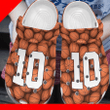 Basketball Pattern Crocs Rubber Crocs Clog Shoes Comfy Footwear