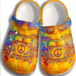 Hippie Bus Gift For Lover Rubber Crocs Clog Shoes Comfy Footwear