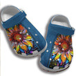 The Colorful Natural Sunflower Croc Shoes Men Women - Hippie Style Shoes Crocbland Clog Gifts For Son Daughter