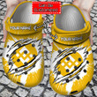 Crypto Crocs - Personalized Bnb Coin Ripped Through Clog Shoes For Men And Women