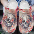 Flower Skull Crocs Shoes - Roses Skull Shoes Crocbland Clog Gifts For Women Daughter Niece