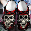Skull And Sun Glasses A124 Gift For Lover Rubber Crocs Clog Shoes Comfy Footwear