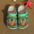 Hippie Follow Your Heart Rubber Crocs Clog Shoes Comfy Footwear