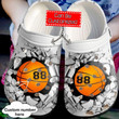 Basketball Crocs - Basketball Personalized Broken Wall Clog Shoes For Men And Women